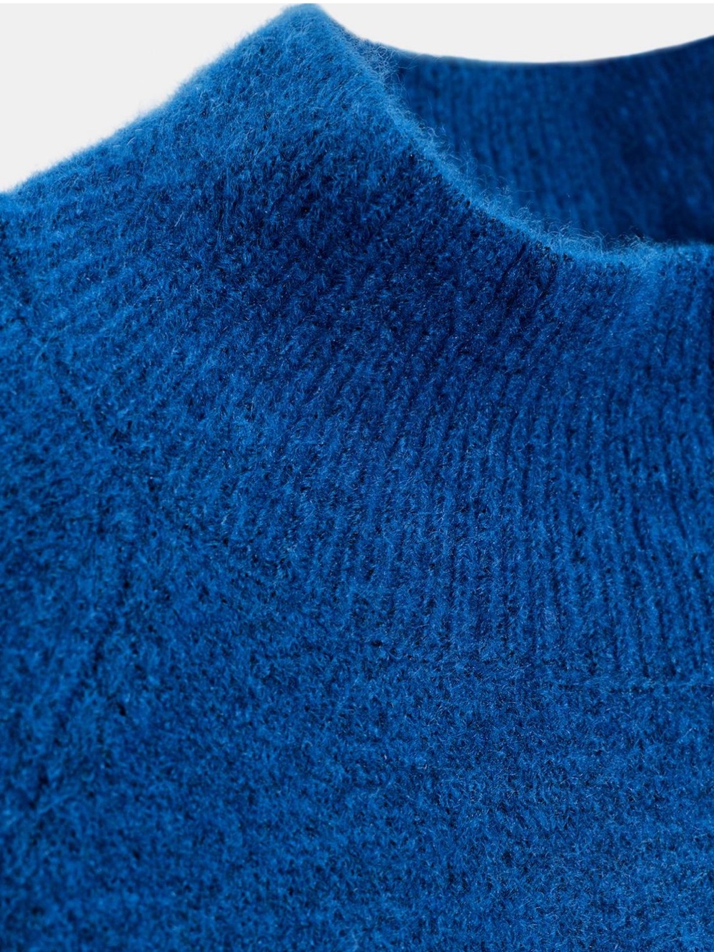 Zara Electric Blue Mock-Turtleneck Sweater - Picture 7 of 8